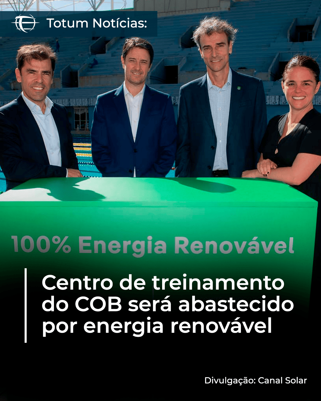 Centro de treinamento do COB será abastecido por energia renovável