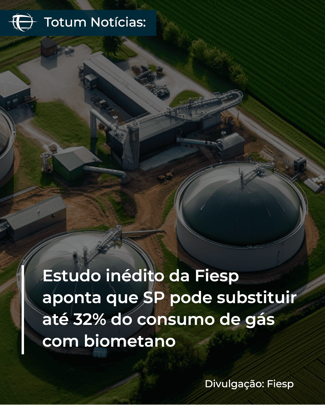 Estudo inédito da Fiesp aponta que SP pode substituir até 32% do consumo de gás com biometano